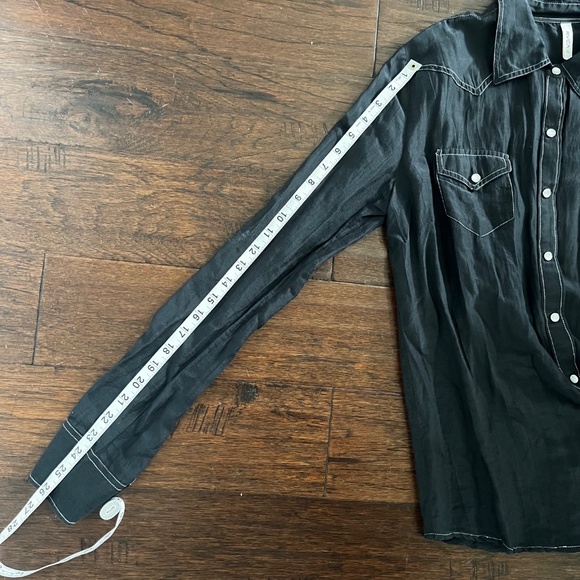 RVCA Western Looking Sheer L/S Top Size Large - Picture 4 of 12